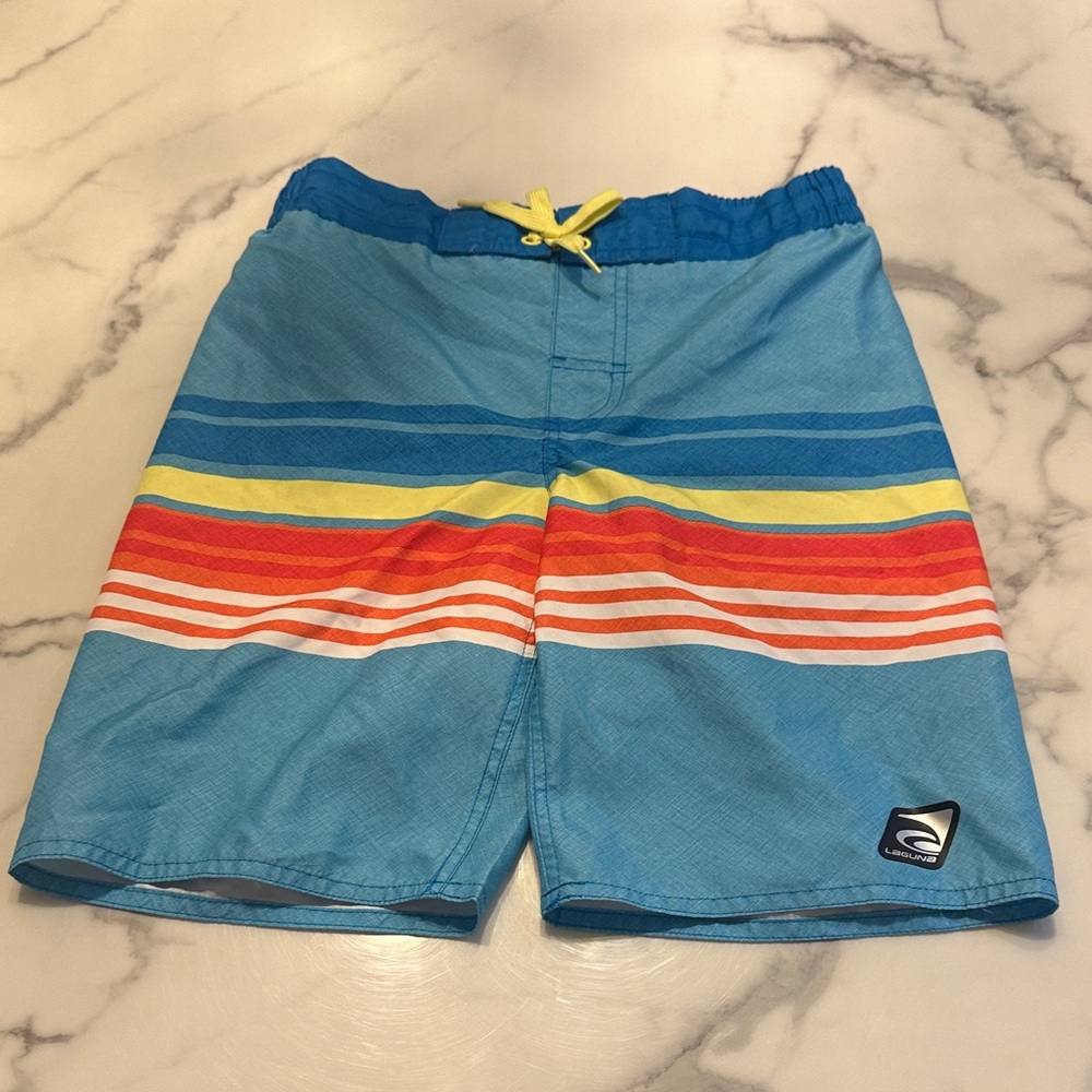 Laguna Kids Vibrant Striped Shorts
